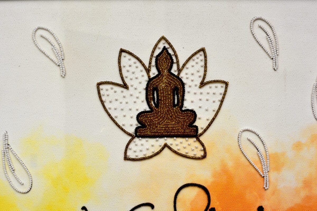 Copy of JSB_0940 Hand-Embroidered Navkar Mantra | Sacred Jain Wall Art with Lotus Embroidery - Image 4